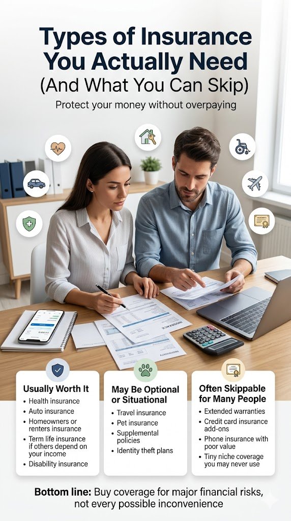 Types of Insurance You Actually Need (And What You Can Skip)