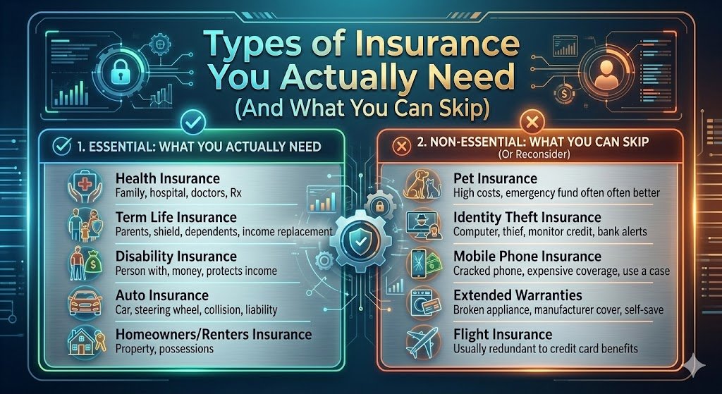 Types of Insurance You Actually Need (And What You Can Skip)